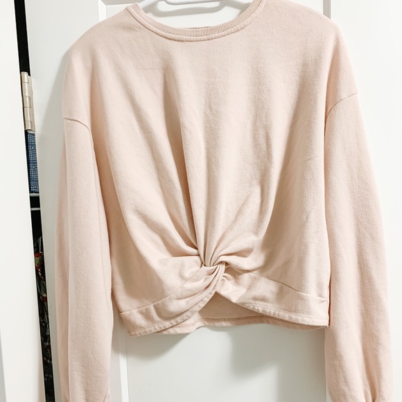 Blush pink cropped sweater - Picture 1 of 3